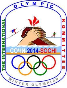 Нагрудный знак Международного 
Олимпийского комитета Олимпийских игр в городе Сочи в 2014 году